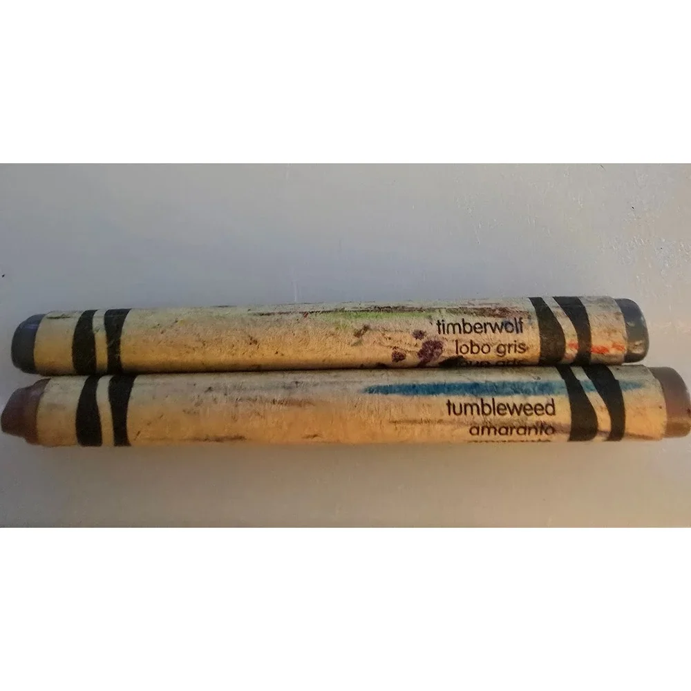 Crayola Timberwolf Tumbleweed Crayons Gray Tan Vintage Art Supplies